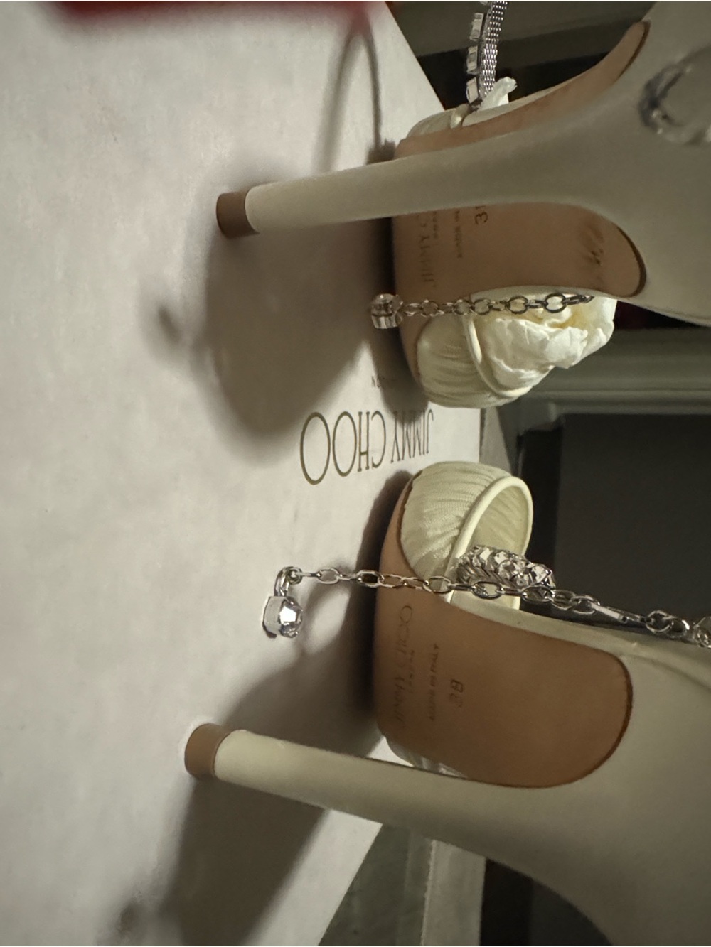 Jimmy Choo Ivory Saeda Tulle heels. - Picture 3 of 9